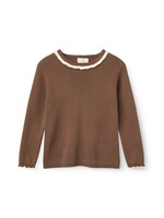 Copenhagen Colors Copenhagen Colors LS Blouse w. Deco Neck Walnut Comb. 262-000-316