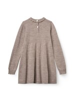 Copenhagen Colors Copenhagen Colors Classic Merino Dress w. Deco Neck Natural Melange 262-000-515