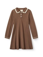 Copenhagen Colors Copenhagen Colors Knitted Peplum Dress Ls. Walnut Comb. 262-010-510