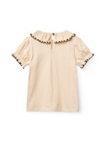 Copenhagen Colors Copenhagen Colors Crepe Tee with frill collar Beige 261-320-302
