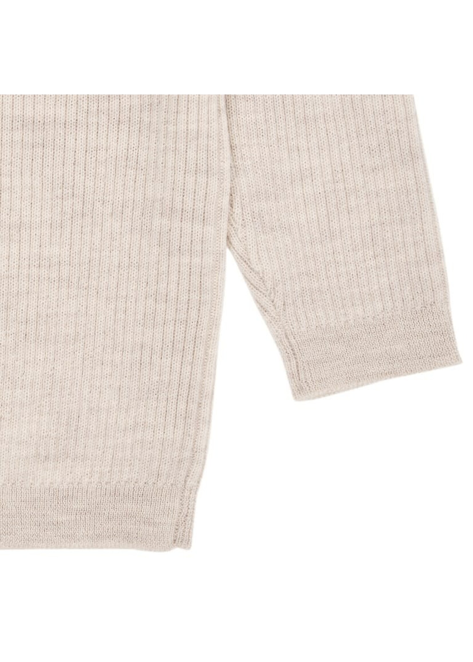 Copenhagen Colors Copenhagen Colors Merino Classic Rib Blouse Pale Cream Melange 224-02-167