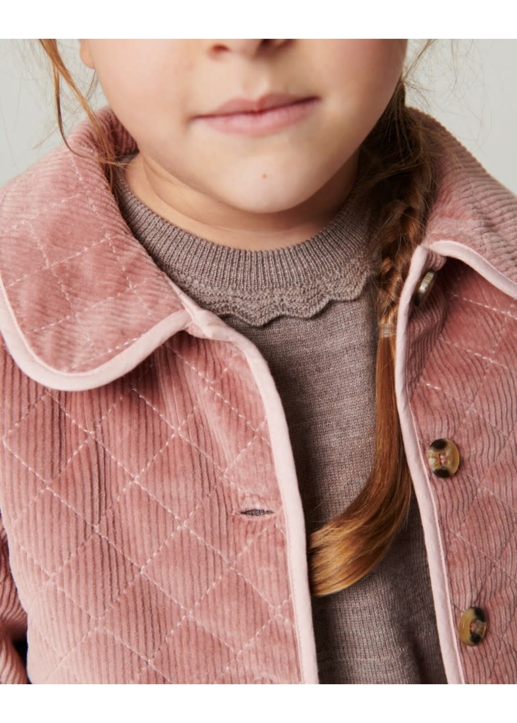 Copenhagen Colors Copenhagen Colors Classic Merino Dress w. Deco Neck Natural Melange 262-000-515