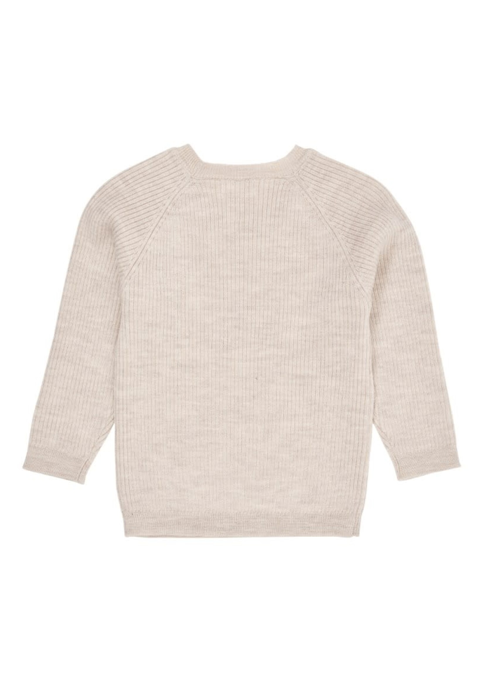 Copenhagen Colors Copenhagen Colors Merino Classic Rib Blouse Pale Cream Melange 224-02-167