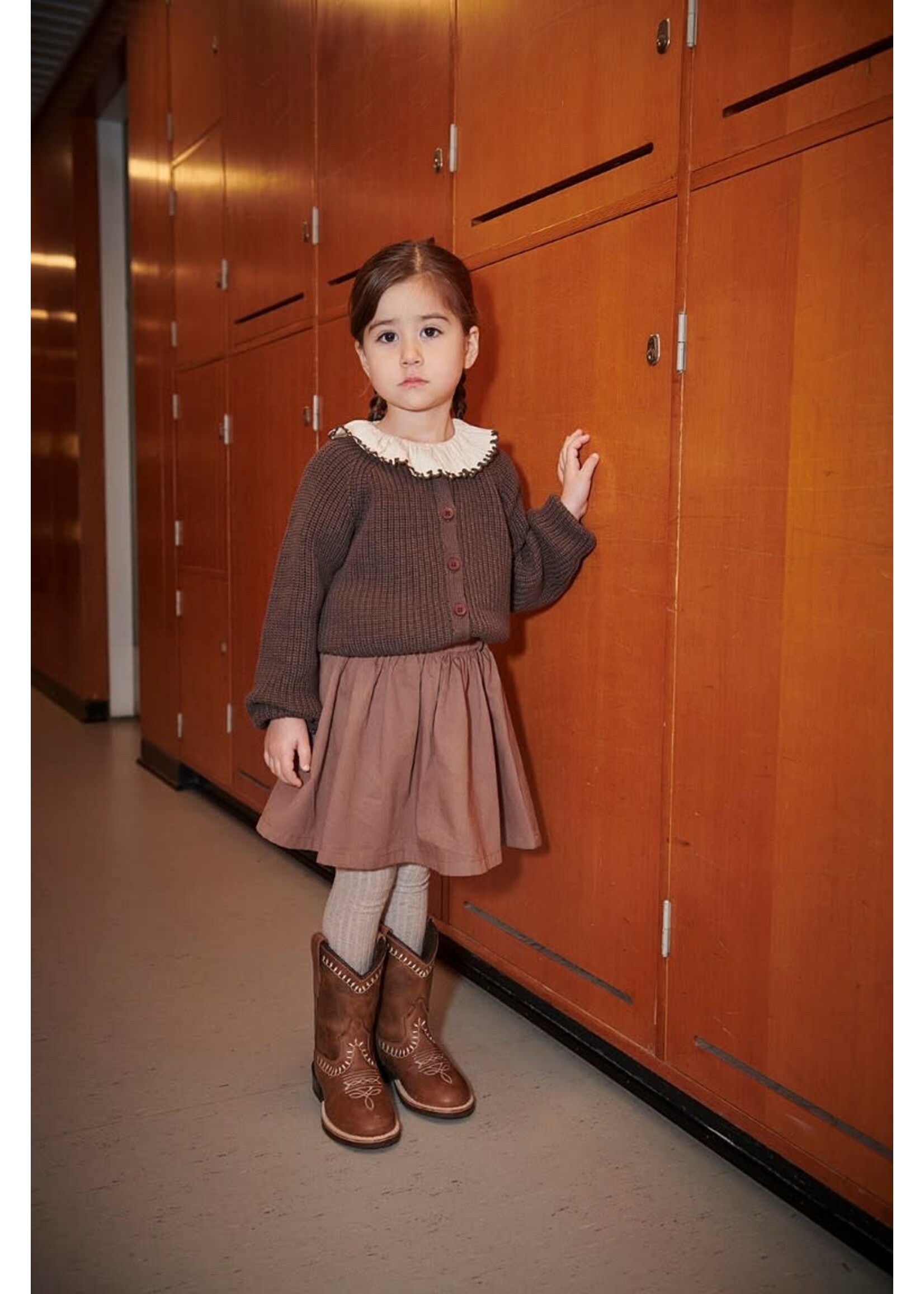 Copenhagen Colors Copenhagen Colors Twill Skirt with adjustable waist Walnut 262-211-401
