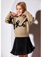 Abel & Lula Abel & Lula Knit skirt set with chiffon Black - 26 05543