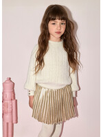 Abel & Lula Abel & Lula Sequined pleated skirt Beige maza - 26 05579