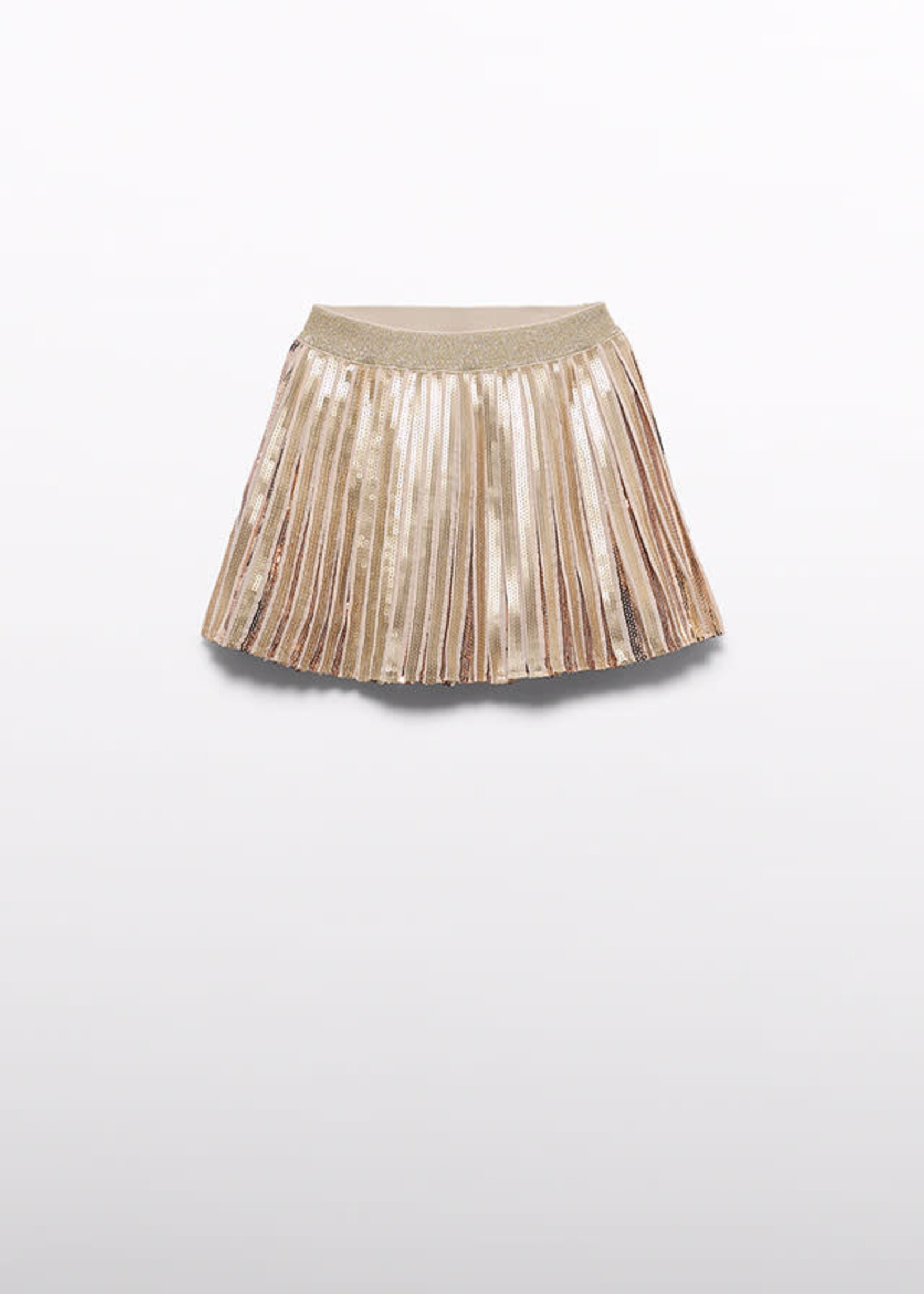 Abel & Lula Abel & Lula Sequined pleated skirt Beige maza - 26 05579