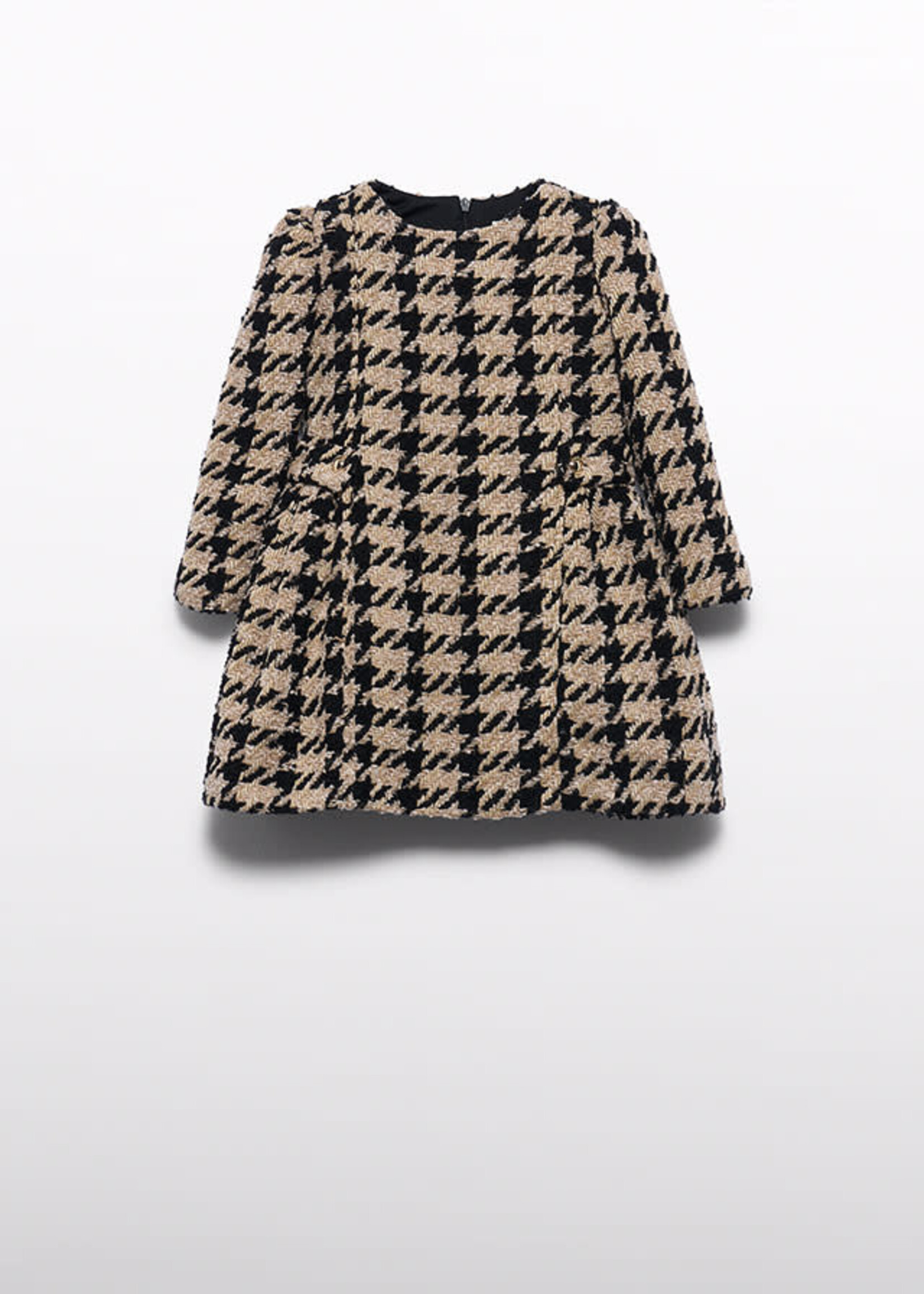 Abel & Lula Abel & Lula Tweed houndstooth dress Toasted - 26 05581