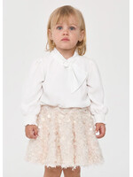 Abel & Lula Abel & Lula Feather-detail skirt set Beige maza - 26 05590