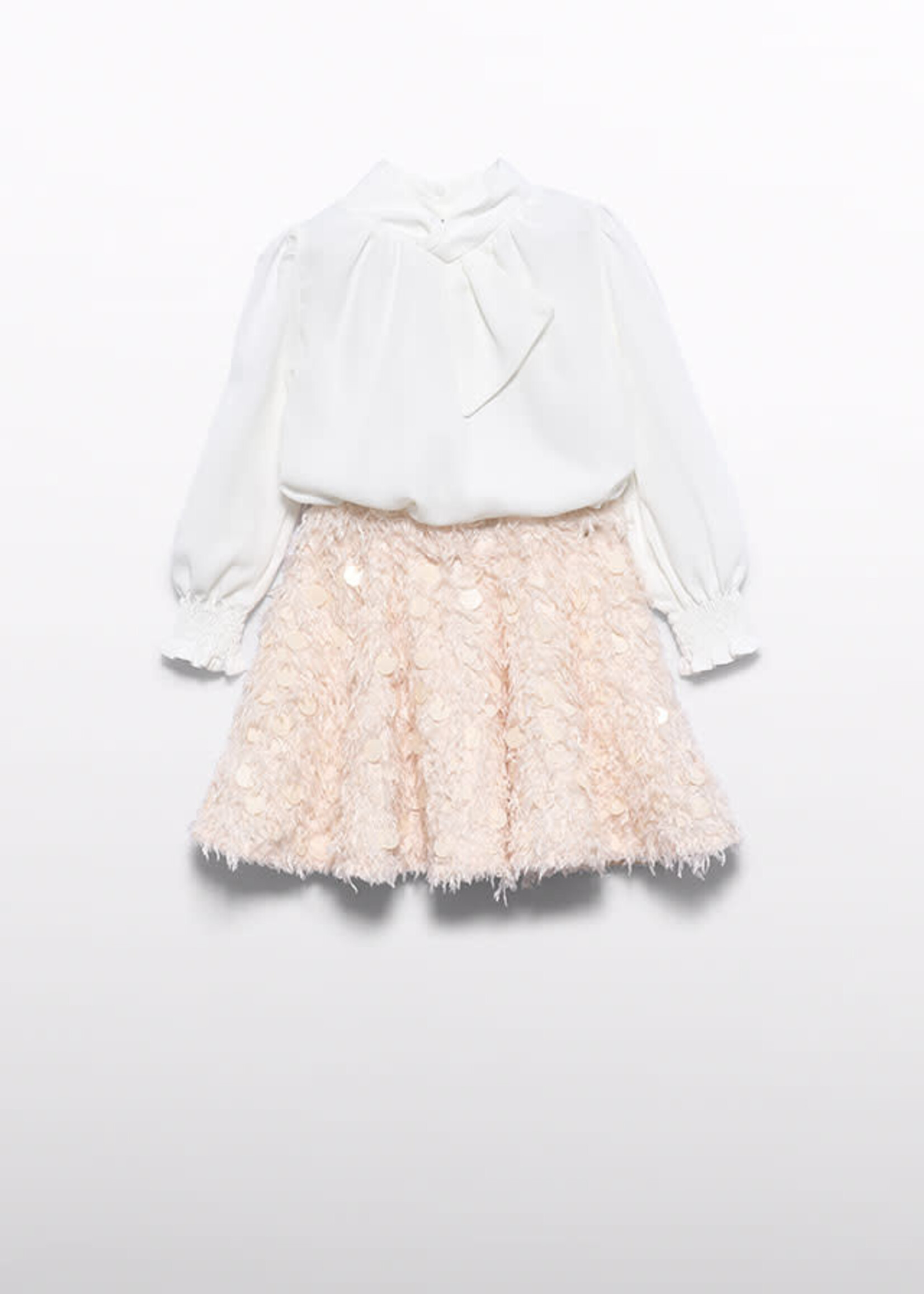 Abel & Lula Abel & Lula Feather-detail skirt set Beige maza - 26 05590