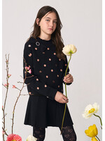 Abel & Lula Abel & Lula Polka dots knit skirt set Black - 26 05591