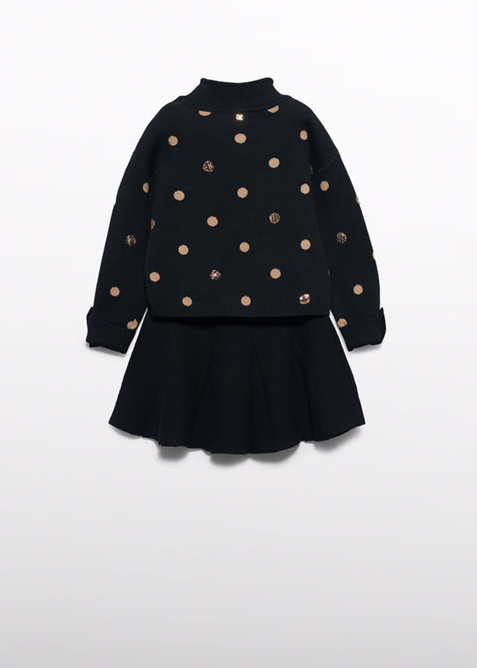 Abel & Lula Abel & Lula Polka dots knit skirt set Black - 26 05591