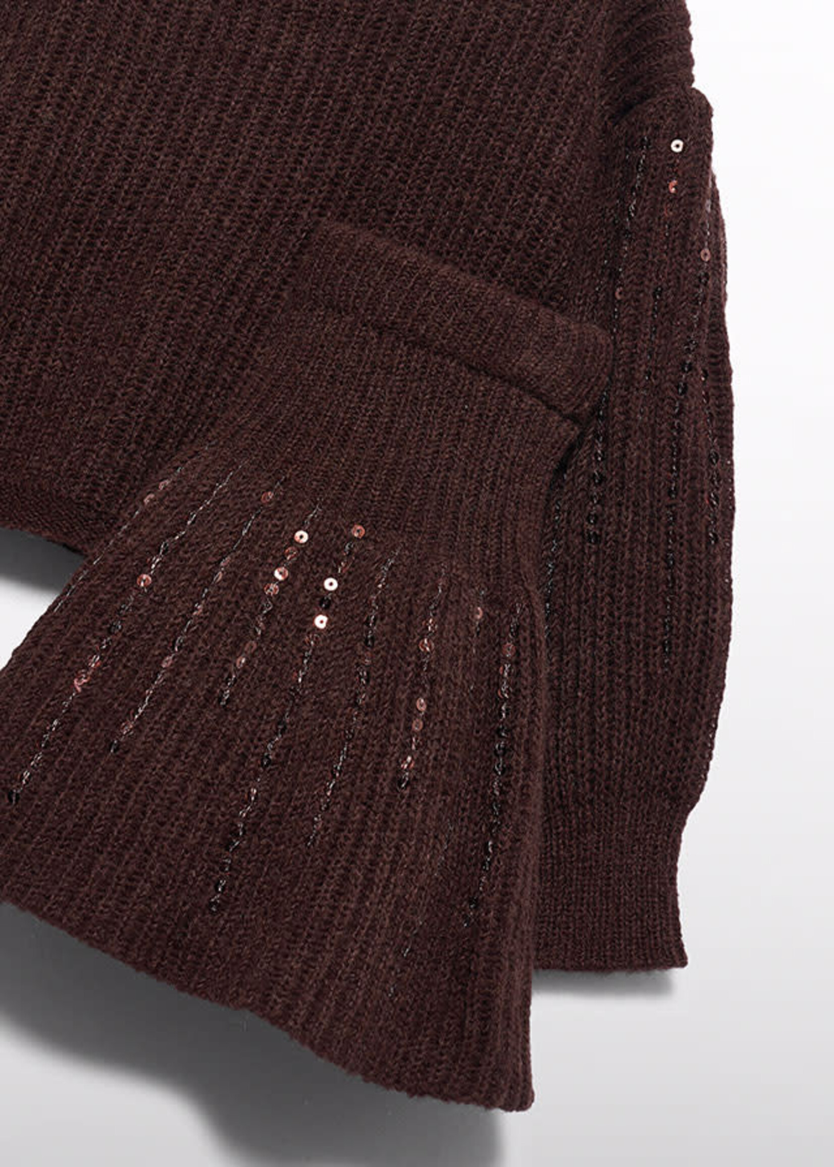 Abel & Lula Abel & Lula Sequined knit skirt set Truffle - 26 05593