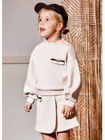 Abel & Lula Abel & Lula Knit skirt set Oat - 26 05597