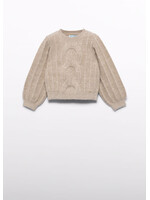 Abel & Lula Abel & Lula Cable-knit sweater Oat - 26 05877