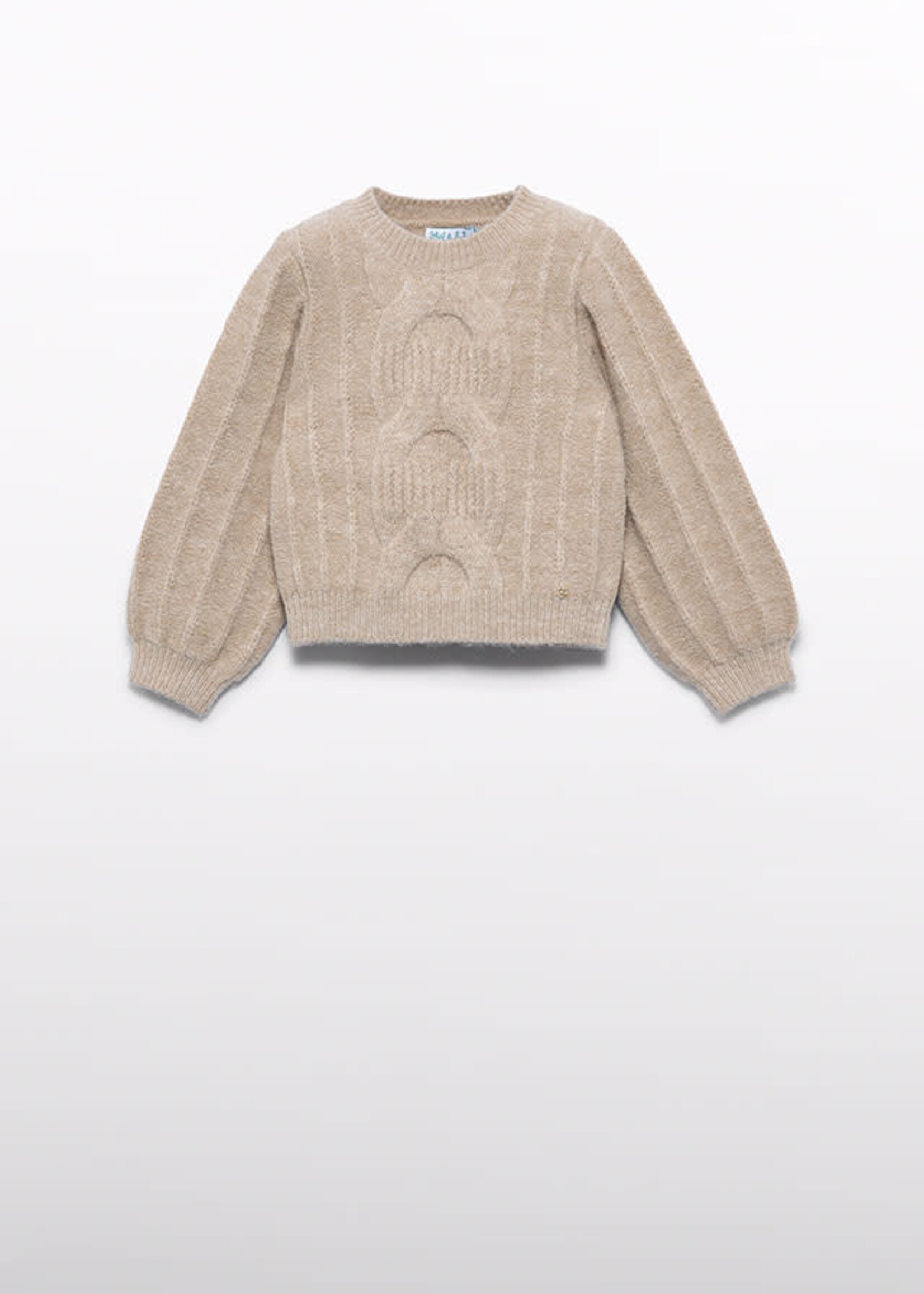 Abel & Lula Abel & Lula Cable-knit sweater Oat - 26 05877