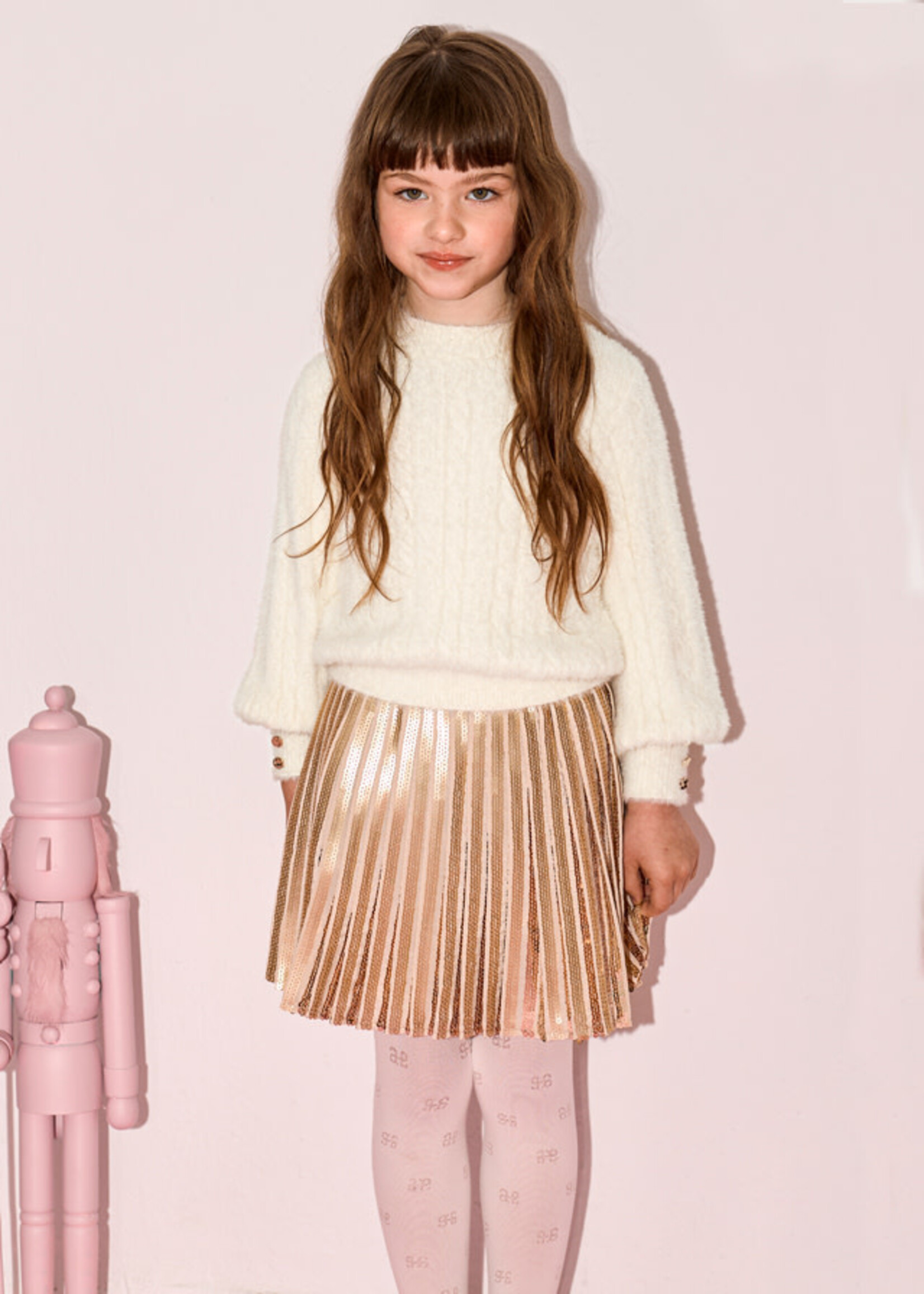 Abel & Lula Abel & Lula Sweater Beige maza - 26 05879