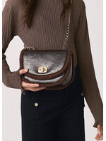 Abel & Lula Abel & Lula Mixed faux-shearling bag Col. Mole - 26 05938
