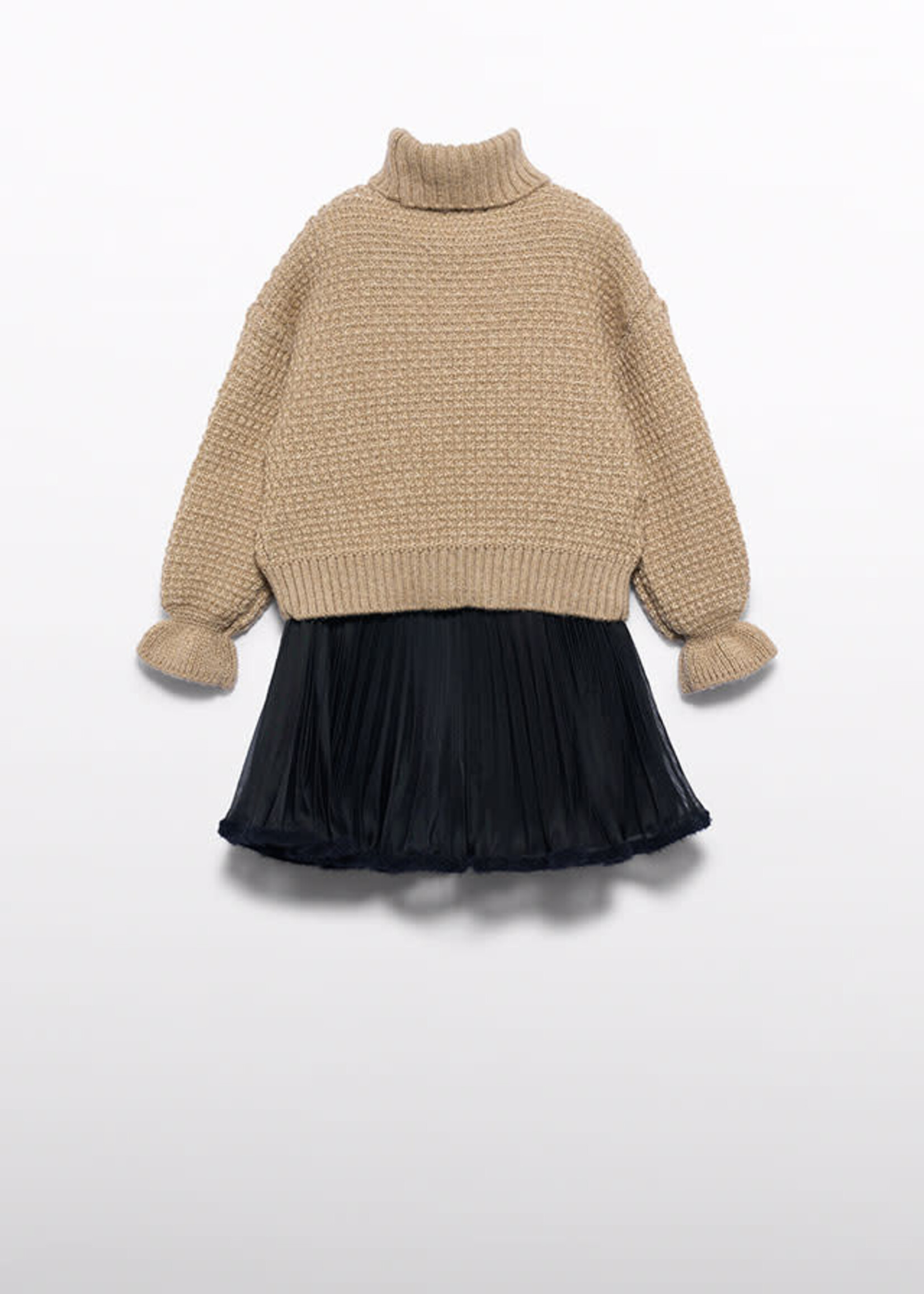 Abel & Lula Abel & Lula Knit skirt set with chiffon Black - 26 05543