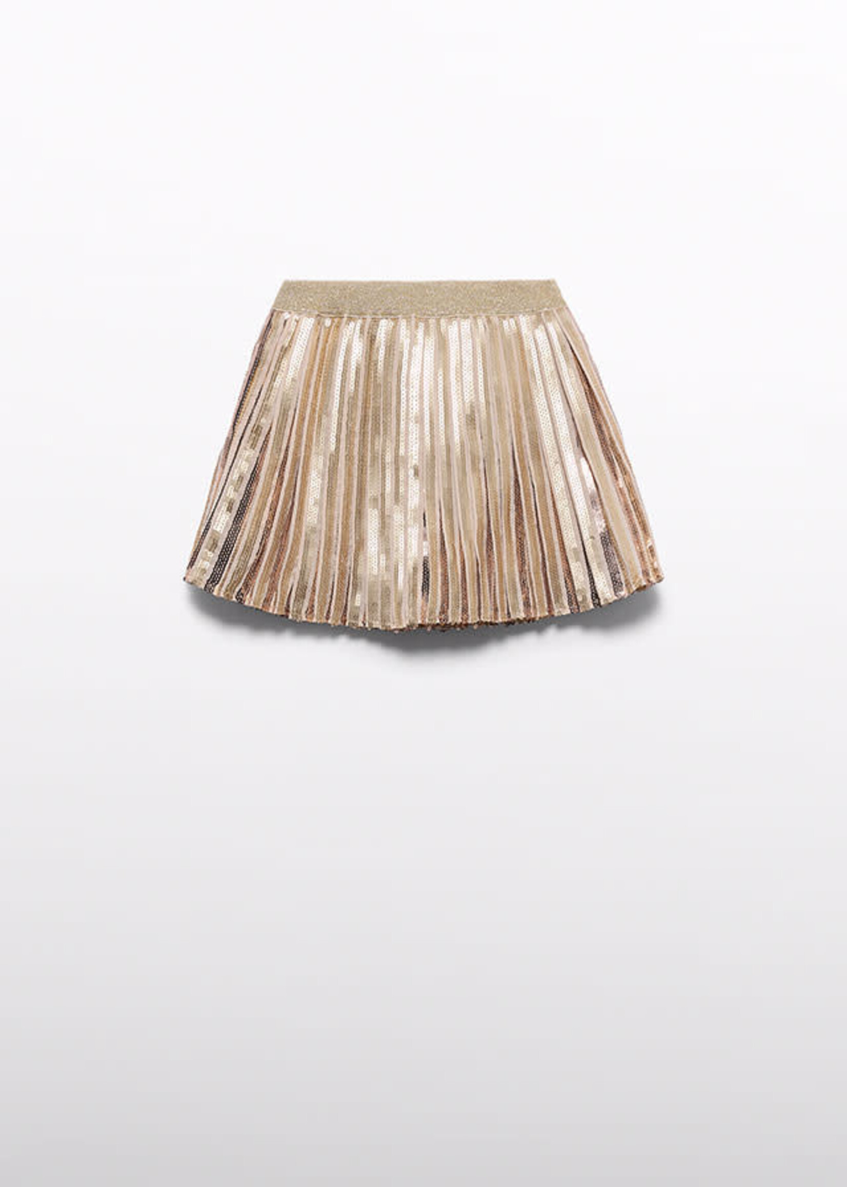 Abel & Lula Abel & Lula Sequined pleated skirt Beige maza - 26 05579