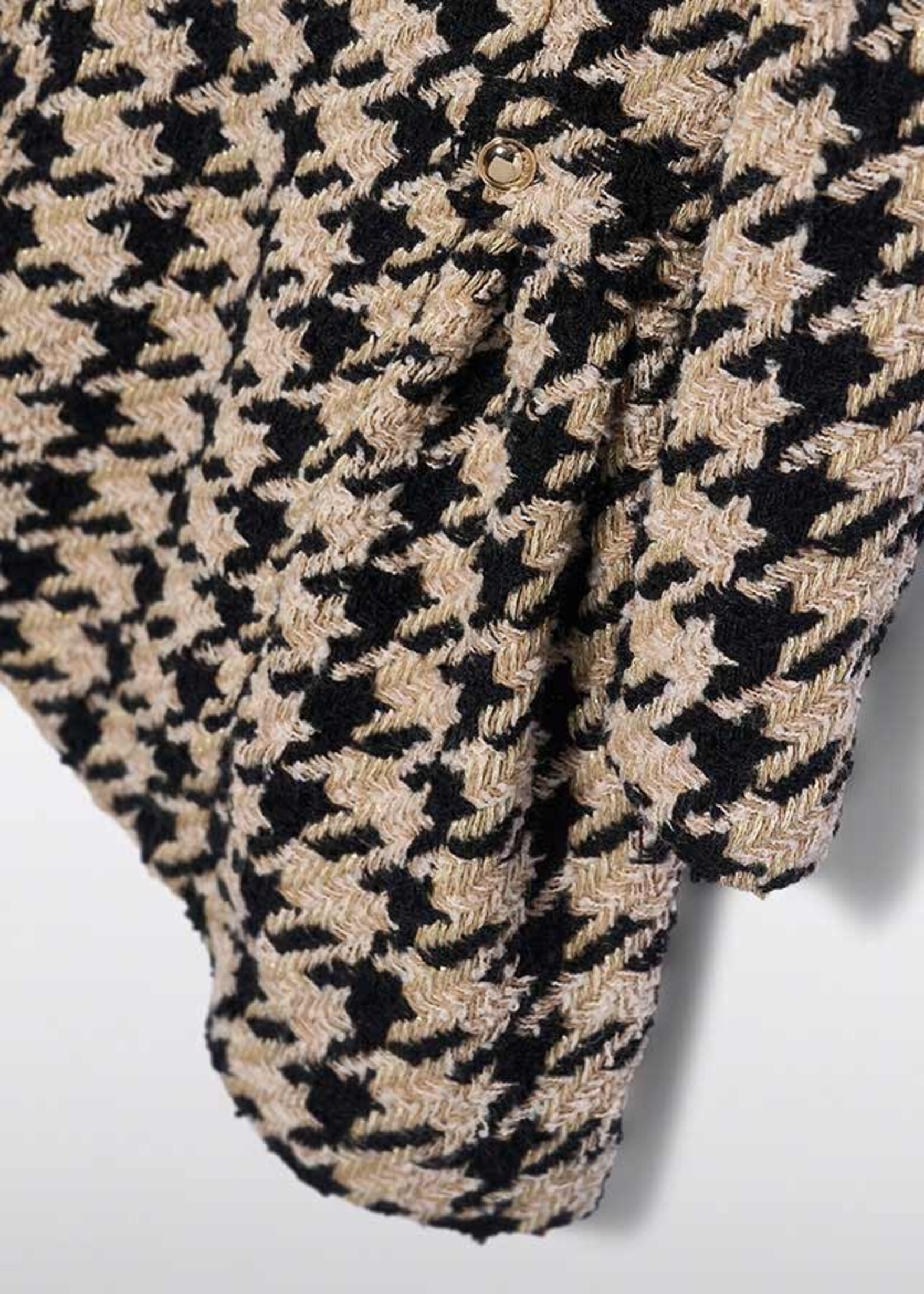 Abel & Lula Abel & Lula Tweed houndstooth dress Toasted - 26 05581