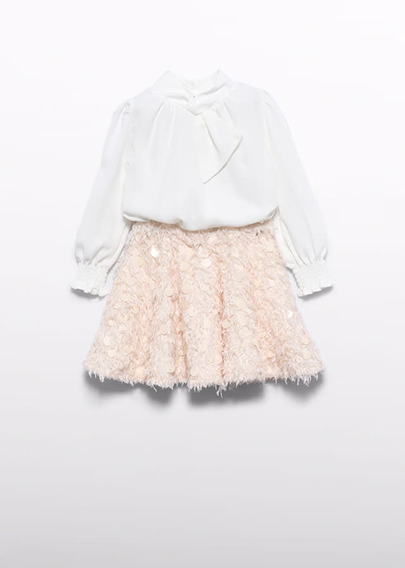 Abel & Lula Abel & Lula Feather-detail skirt set Beige maza - 26 05590