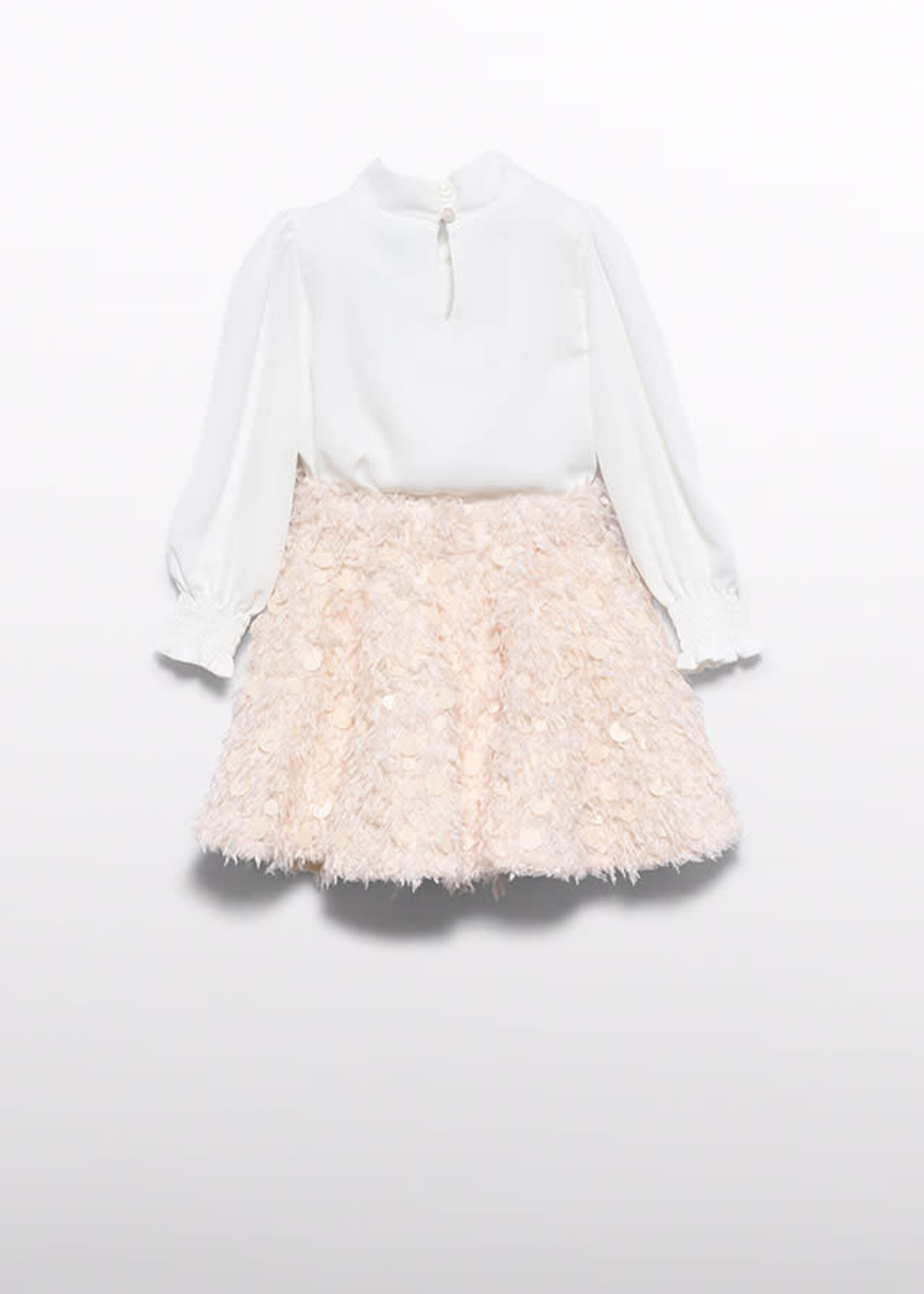 Abel & Lula Abel & Lula Feather-detail skirt set Beige maza - 26 05590