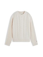 Tommy Hilfiger Tommy Hilfiger HEAVY COTTON CABLE SWEATER KB0KB10626Z00 IVORY PETAL-B