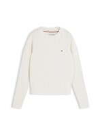 Tommy Hilfiger Tommy Hilfiger Cable Cotton Knit Sweater KG0KG08848Z00 IVORY PETAL