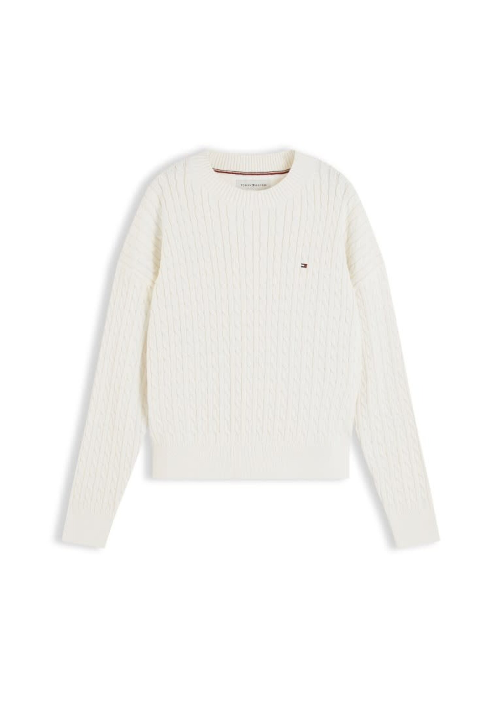 Tommy Hilfiger Tommy Hilfiger Cable Cotton Knit Sweater KG0KG08848Z00 IVORY PETAL