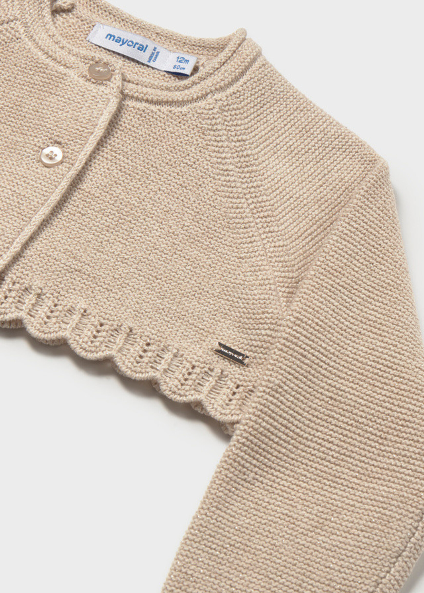 Mayoral Mayoral Basic knit cardigan Beige vigo - 26 00308