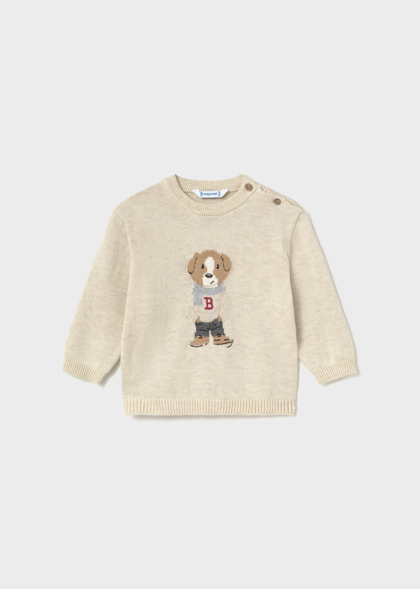 Mayoral Mayoral Character intarsia sweater H. Stone - 26 02377B