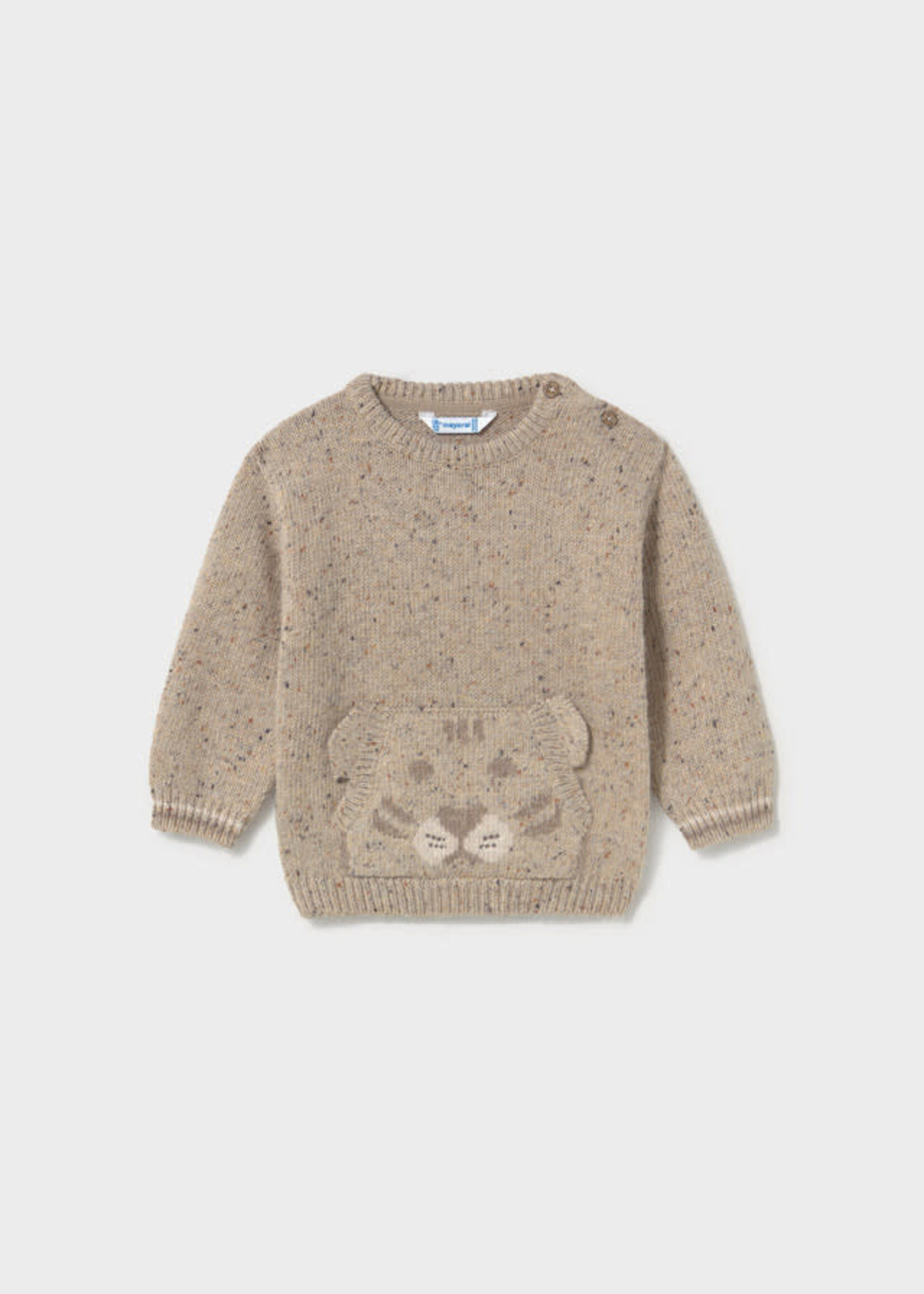 Mayoral Mayoral Face motif sweater tweed - 26 02374