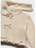 Mayoral Mayoral Faux fur collar cardigan H. Milk - 26 02386