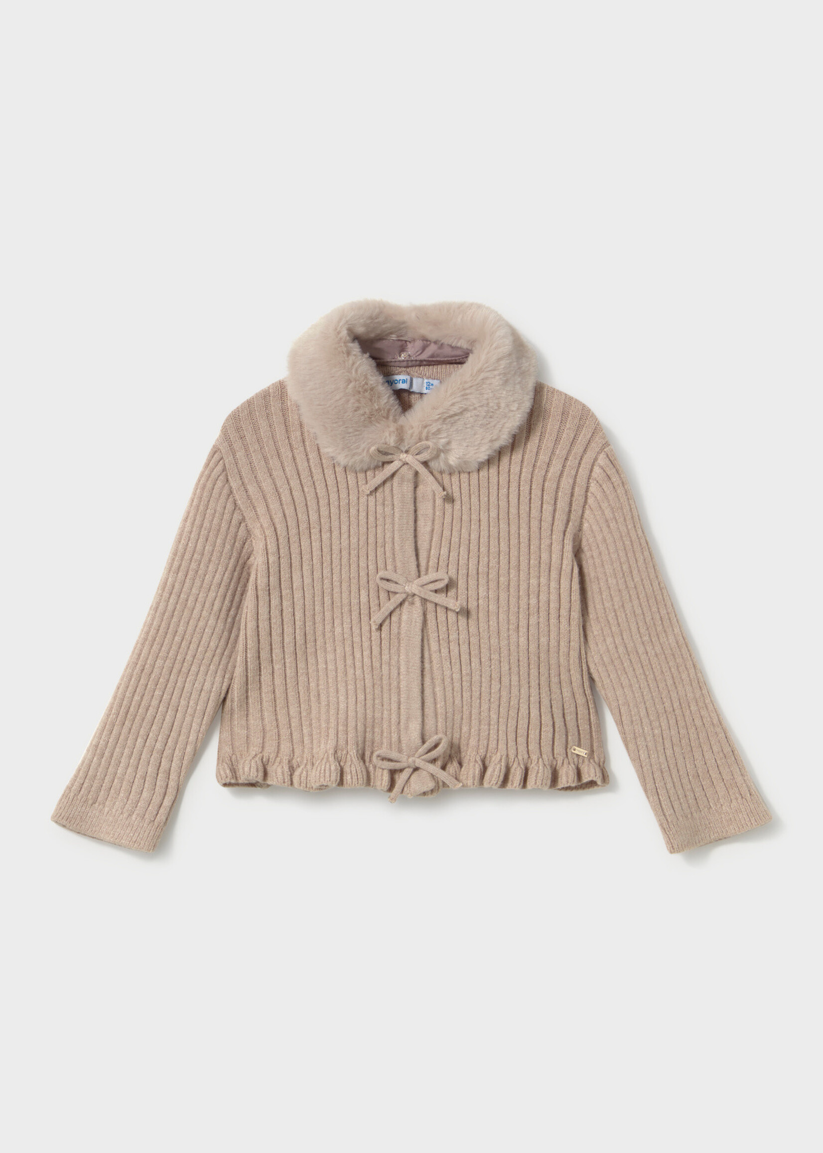 Mayoral Mayoral Faux fur collar cardigan seed - 26 02386