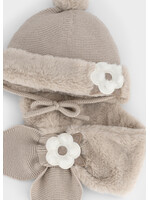 Mayoral Mayoral Faux fur hat & scarf set Beige - 26 10257B