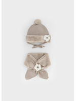 Mayoral Mayoral Faux fur hat & scarf set Beige - 26 10257