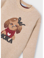 Mayoral Mayoral Knit dress with scarf quinoa mix - 26 04919
