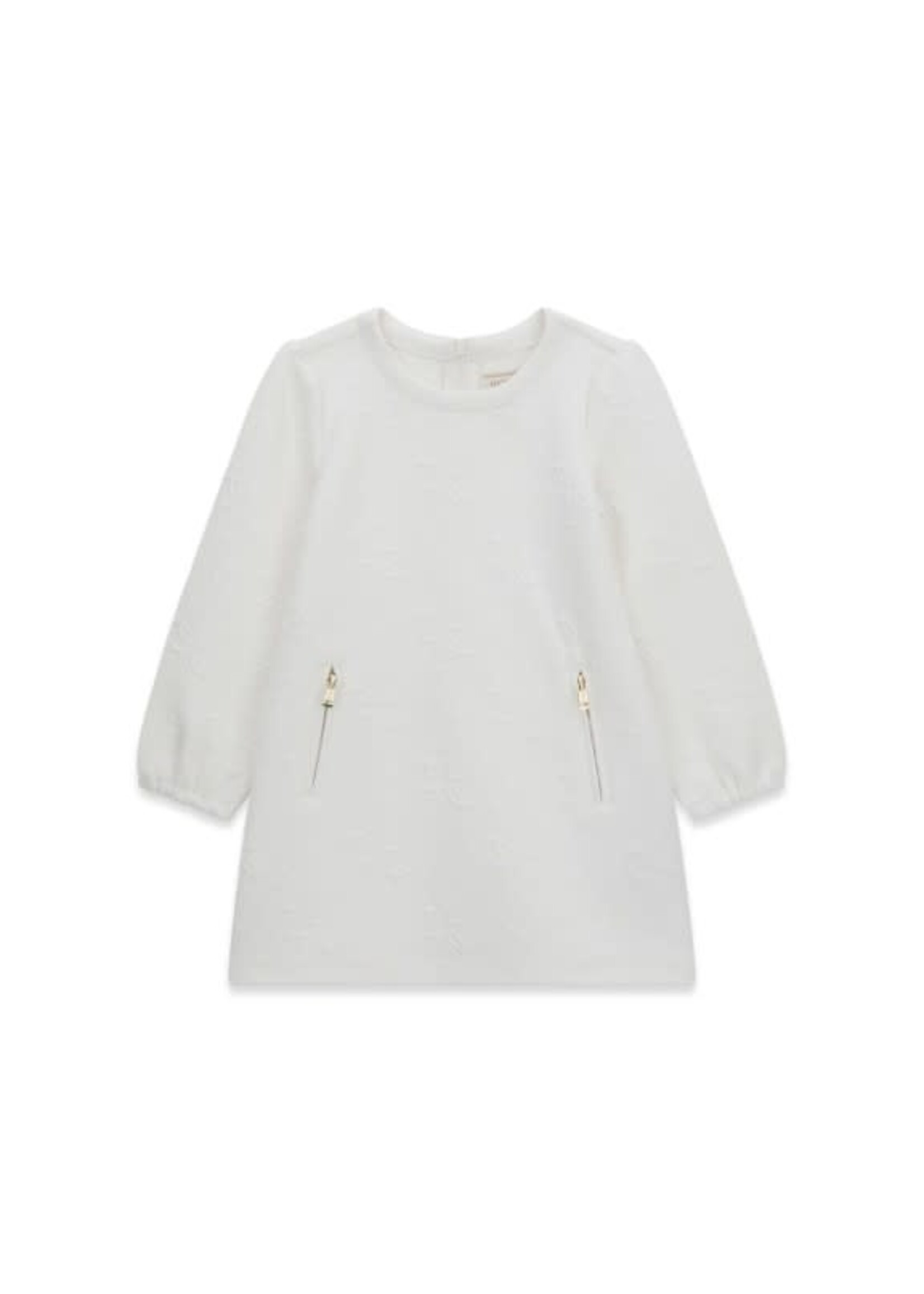 Guess Guess JACQUARD LS A LINE DRESS CREAM WHITE - K5BK08_K0742