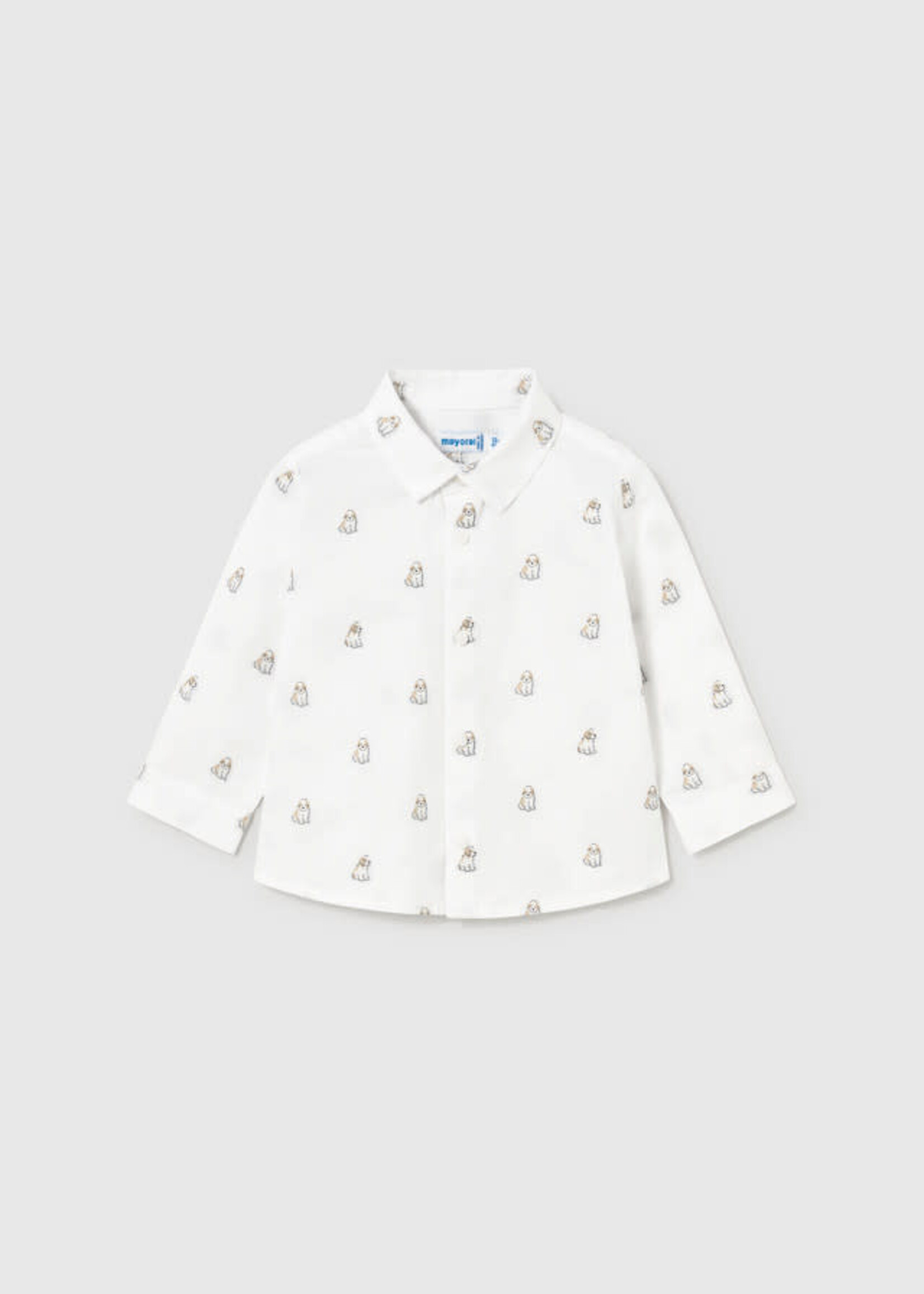 Mayoral Mayoral L/s jacquard shirt Puppies - 26 02113