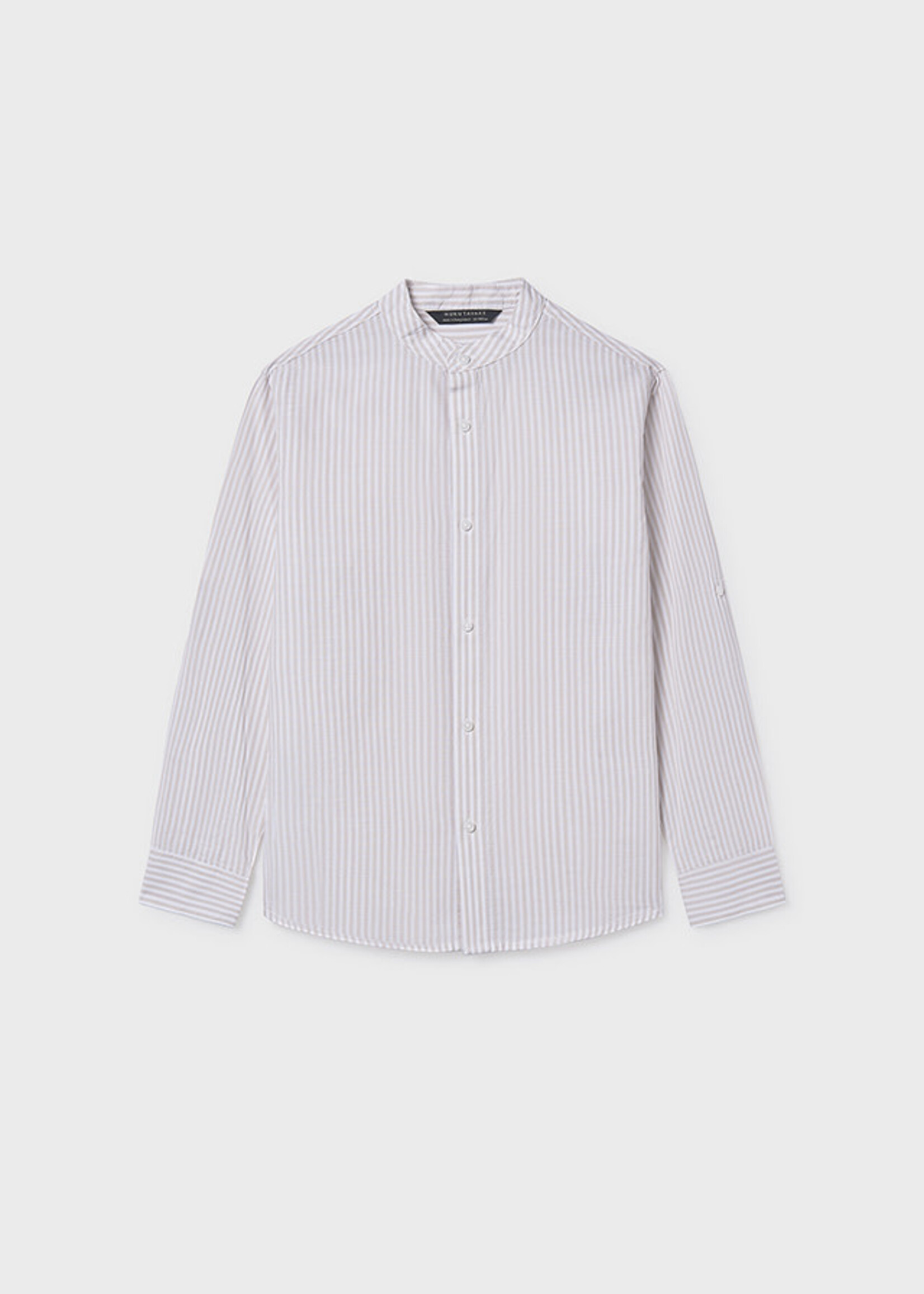 Mayoral Mayoral L/s mao collar shirt Stone - 26 06176