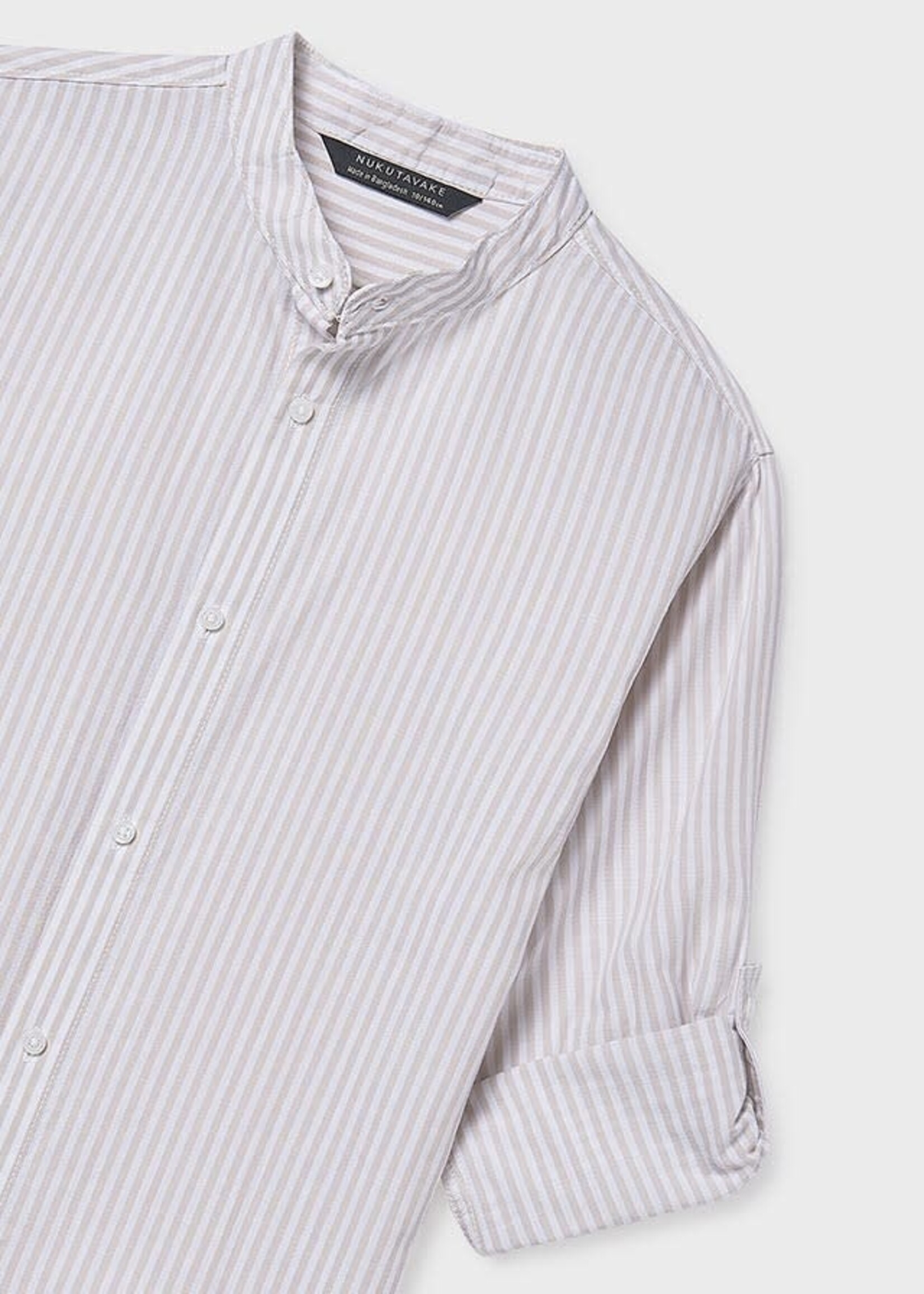 Mayoral Mayoral L/s mao collar shirt Stone - 26 06176