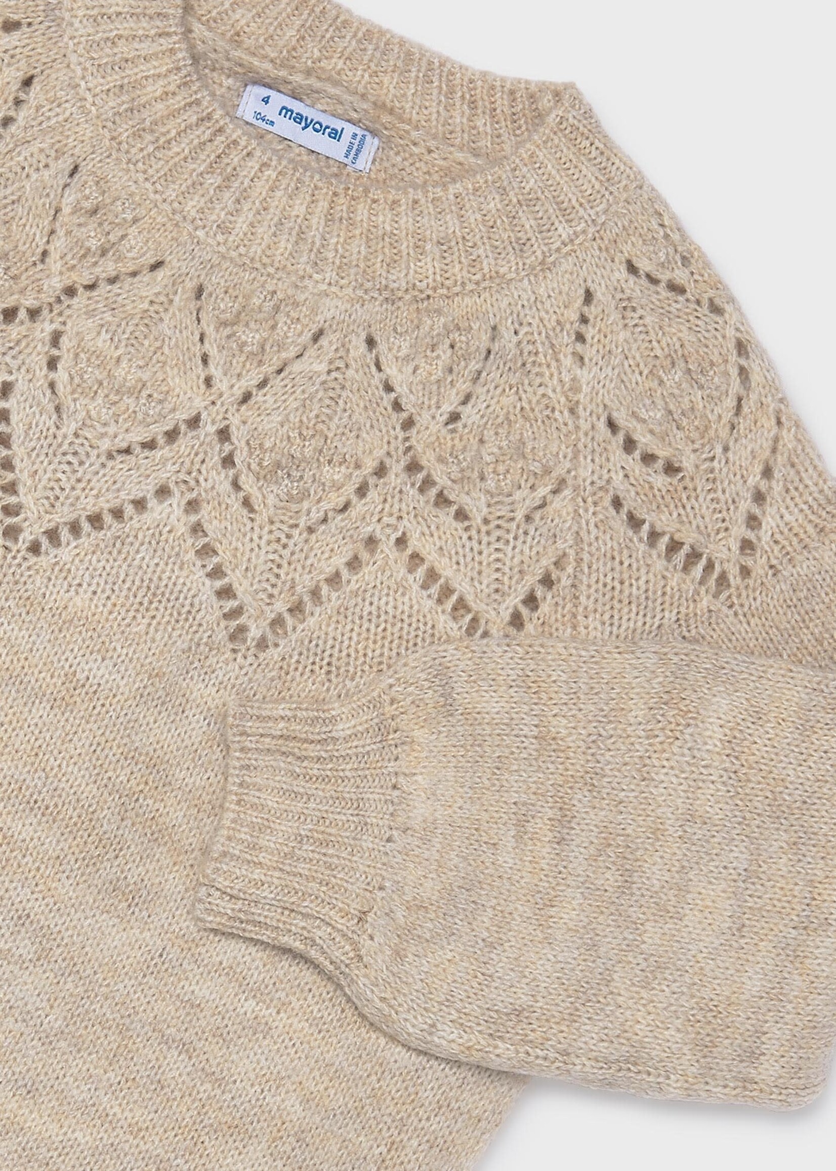 Mayoral Mayoral Openwork details sweater quinoa mix - 26 04318
