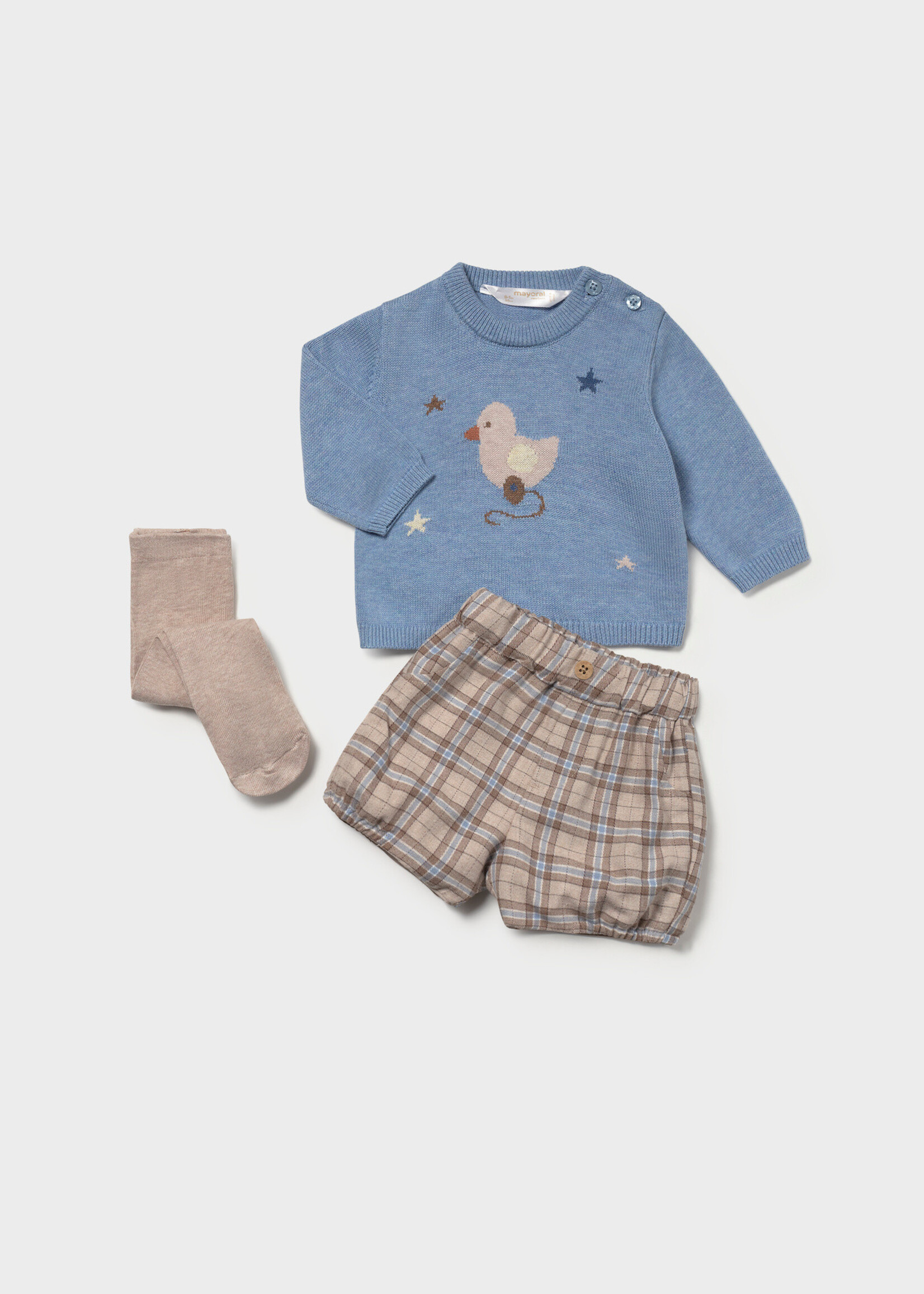 Mayoral Mayoral Short pants tights set Vivid Rain - 26 02265B