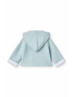 Copenhagen Colors Copenhagen Colors Padded Cotton Baby Jacket with Hood Dusty Blue w. Cream 261-021-600