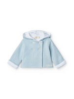 Copenhagen Colors Copenhagen Colors Padded Cotton Baby Jacket with Hood Dusty Blue w. Cream 261-021-600