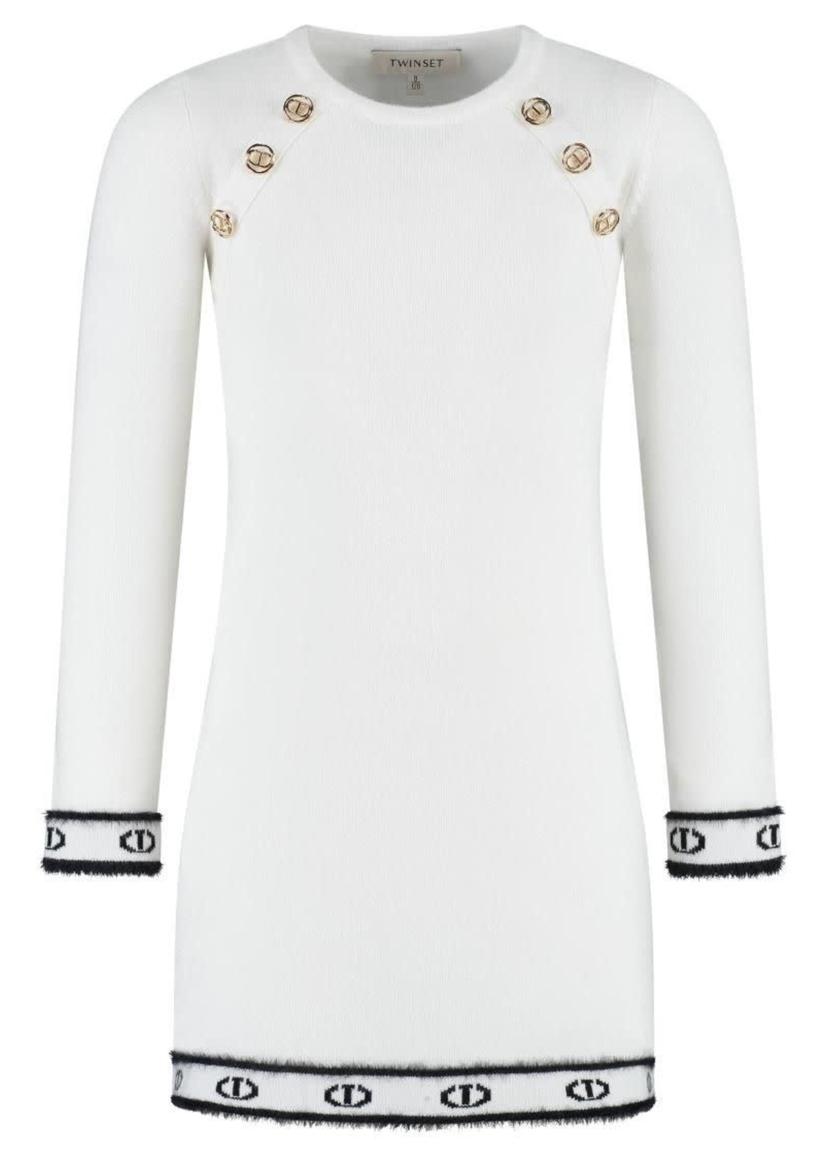 Twinset Twinset ABITO BIC.OFF WHITE/NERO - 252GJ3014