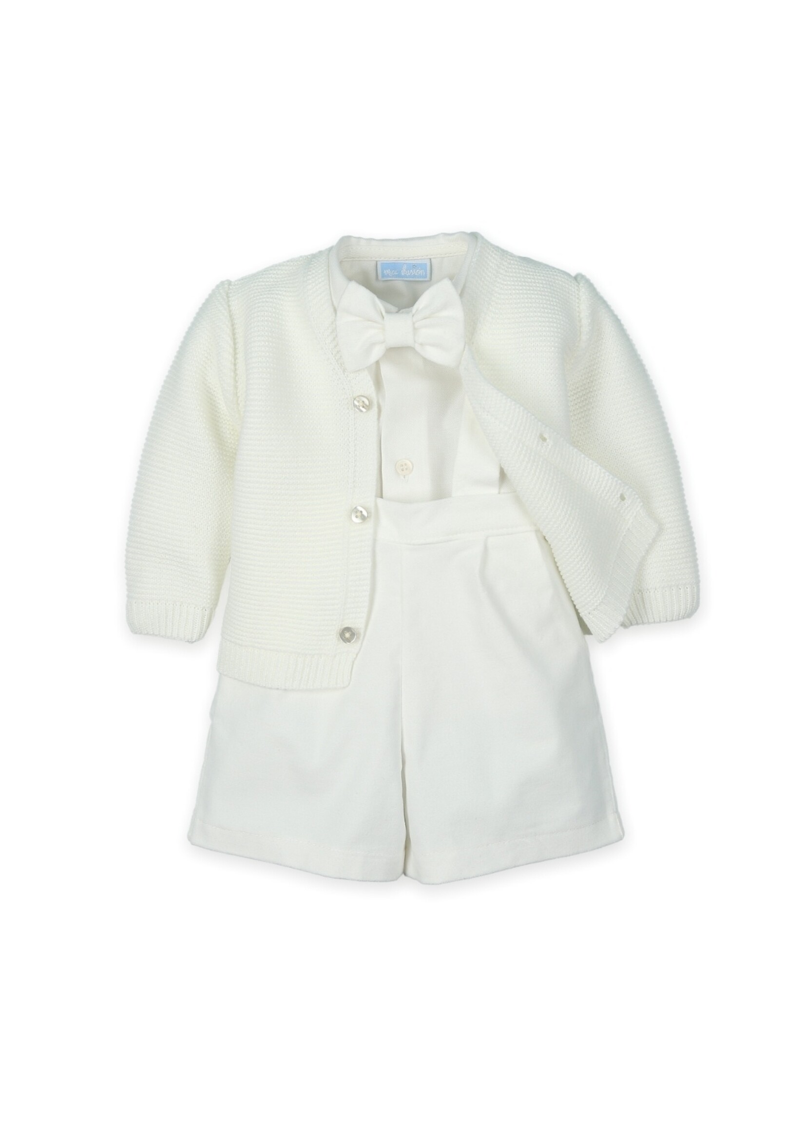 Mac Ilusion Mac Ilusion Chaqueta + Camisa + Peto tirantes "TIMELESS OFF-WHITE" Crudo B