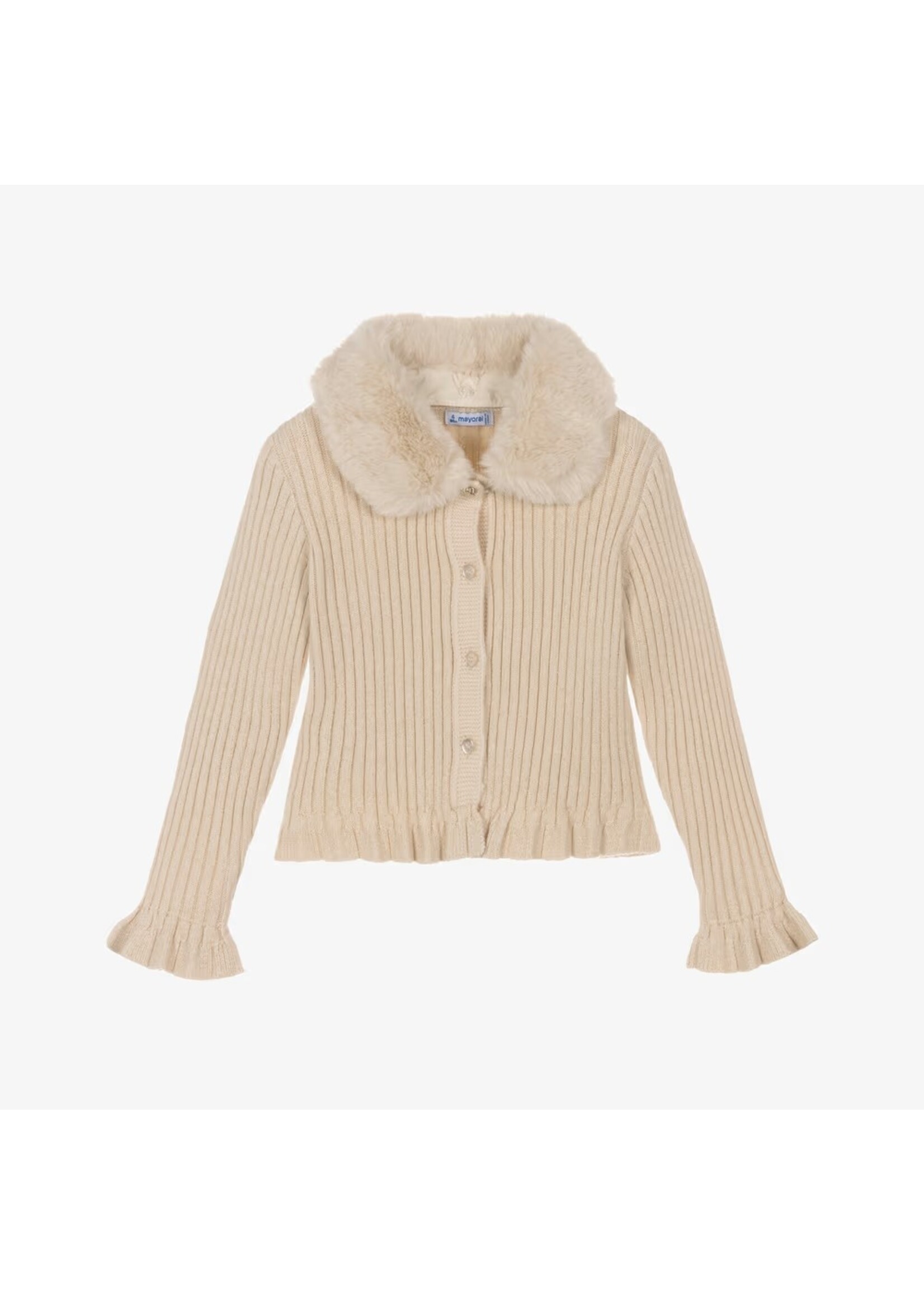 Mayoral Mayoral Faux fur collar cardigan Tapicoa - 25 04311