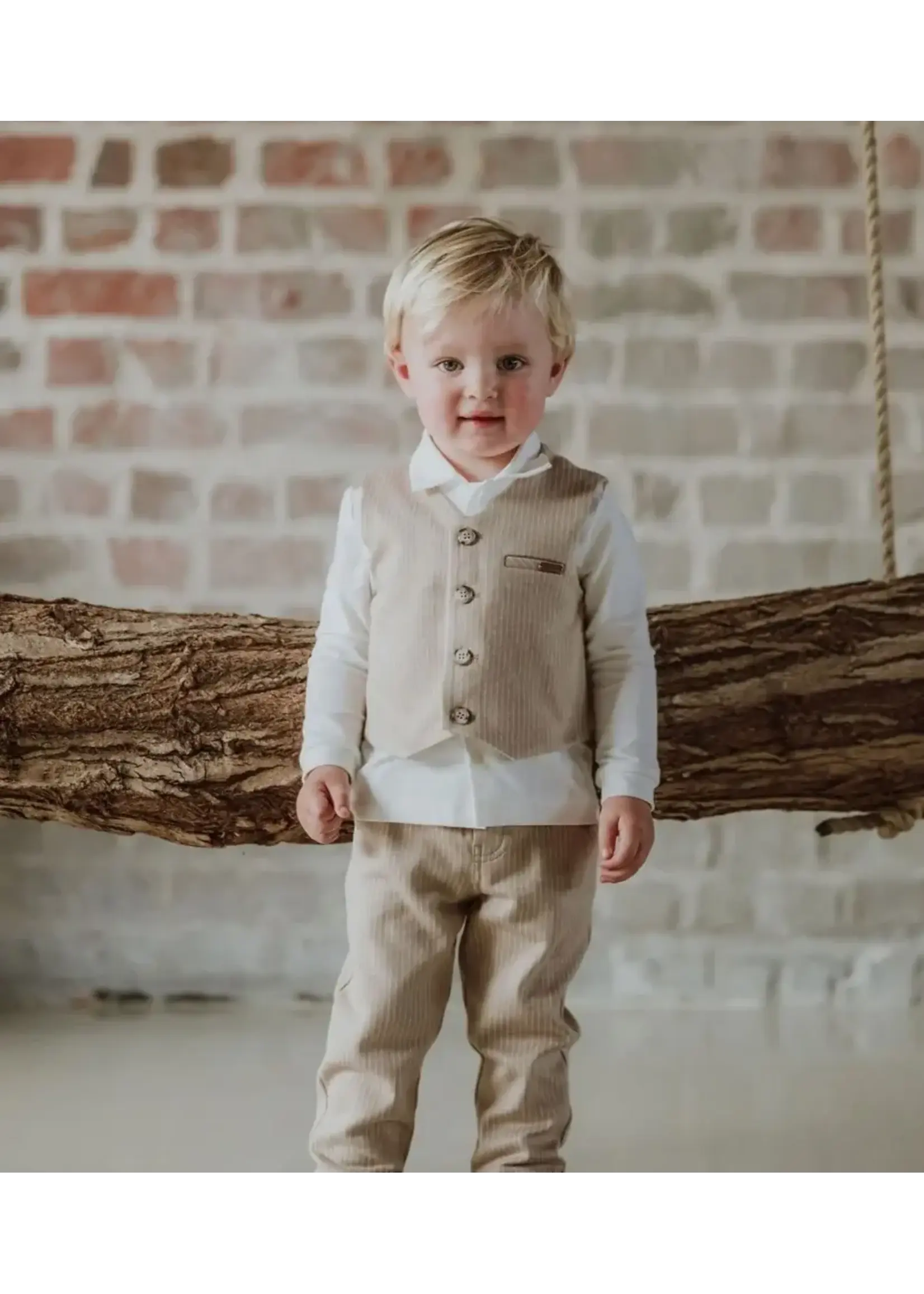 GYMP GYMP Gilet Manu Beige - Ecru 354-6547-20